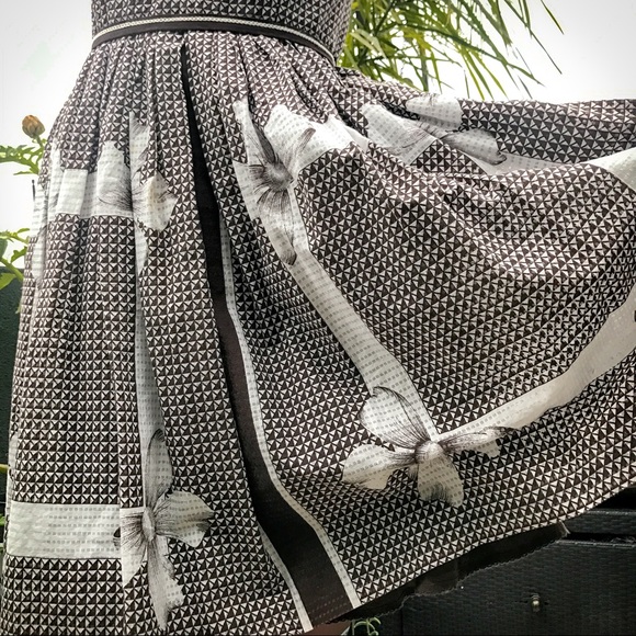 edmé and esyllte bow print dress - Picture 2 of 8